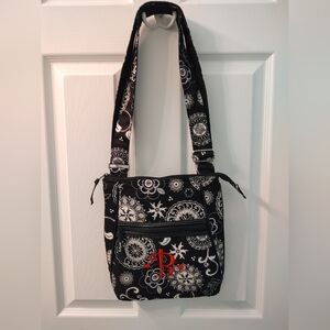 Black and White Thirty-One Bag with Initial "B"